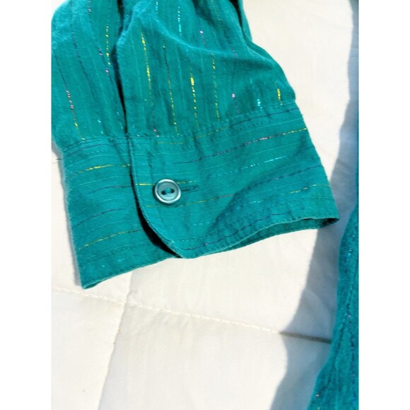 Twenty One Long Sleeve Button Shirt Juniors Size Small Color Turquoise - Picture 3 of 5